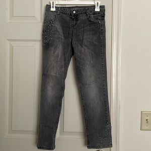 Uproar Grey Jeans With Silver Detailing